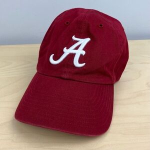 University Of Alabama Crimson Tide Strapback Dad Hat Red White Embroidered Logo